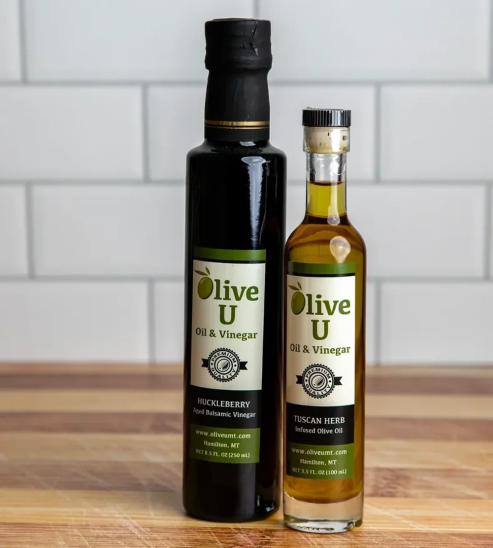 Huckleberry Dark Balsamic & Tuscan Herb Infused Olive Oil Pairing